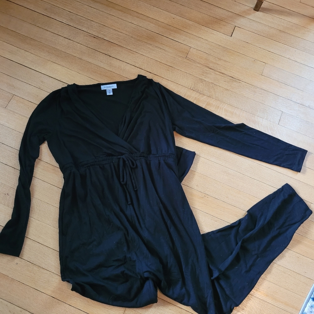 -Motherhood Maternity Black Jumpsuit